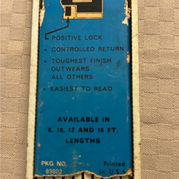 Vintage Lufkin LOCmatic Tape Ruler Wooden Pkg No 89804 - Picture 5 of 5